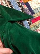 Load image into Gallery viewer, vintage 1950s Kay Selig green velvet dress set