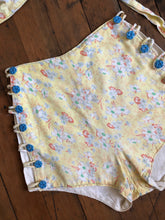 Load image into Gallery viewer, vintage 1940s cotton two piece swim suit