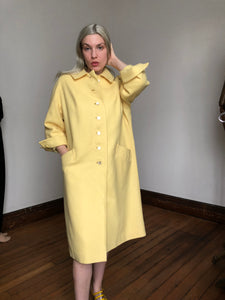 vintage 1950s yellow coat {L}