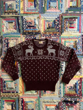 Load image into Gallery viewer, vintage 1940s reindeer sweater