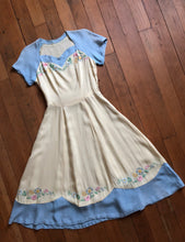 Load image into Gallery viewer, vintage 1940s embroidered dress