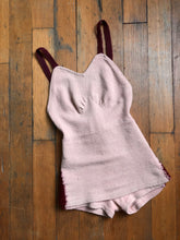 Load image into Gallery viewer, vintage 1930s pink wool swimsuit