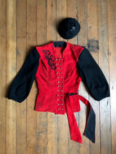 Load image into Gallery viewer, vintage 1940s red corduroy jacket