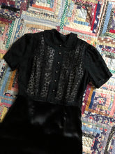 Load image into Gallery viewer, vintage 1930s black hearts dress