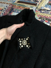 Load image into Gallery viewer, vintage 1940s 50s black princess coat