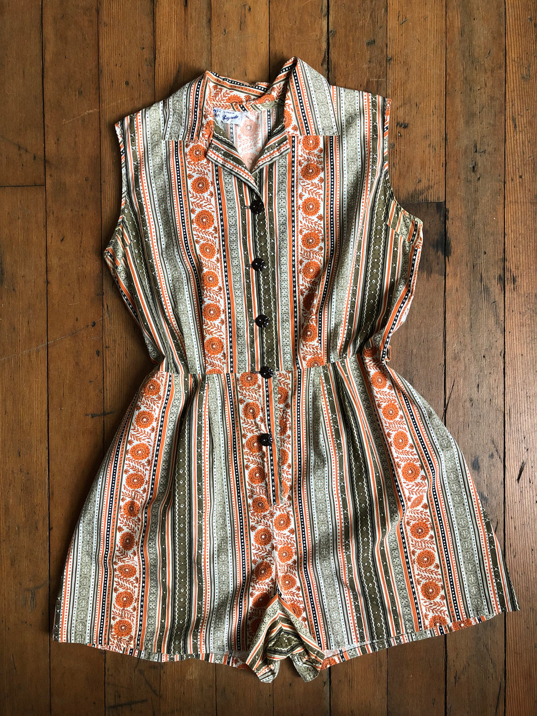 vintage 1940s cotton romper {L}