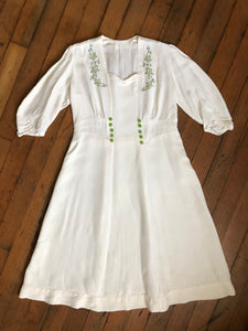 vintage 1930s embroidered dress {1X}