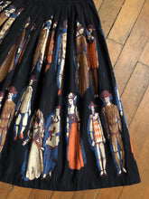 Load image into Gallery viewer, vintage 1950s Renaissance Marionette novelty skirt