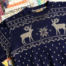 Load image into Gallery viewer, vintage 1940s reindeer sweater