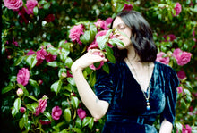 Load image into Gallery viewer, vintage 1930s blue velvet dress