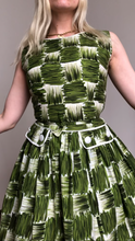 Load image into Gallery viewer, vintage 1960s green cotton dress {xs}