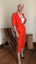 Load image into Gallery viewer, vintage 1950s nautical jacket &amp; pant set {M}