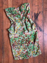 Load image into Gallery viewer, vintage 1950s silk strapless novelty dress