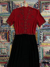 Load image into Gallery viewer, vintage 1940s studded evening gown