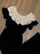 Load image into Gallery viewer, vintage 1930s black velvet gown