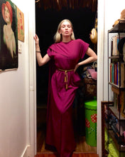 Load image into Gallery viewer, vintage 1940s wool draped gown {xs}