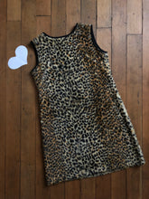Load image into Gallery viewer, vintage 1960s faux leopard mini dress