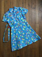 Load image into Gallery viewer, NOS vintage 1930s blue floral dress