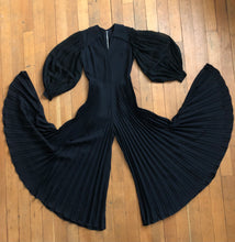 Load image into Gallery viewer, vintage 1970s black jumpsuit