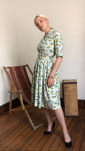 Load image into Gallery viewer, vintage 1950s nautical shirtwaist dress {xs}