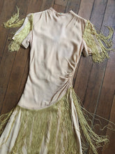 Load image into Gallery viewer, vintage 1940s tassel dress