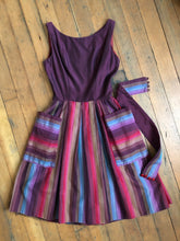 Load image into Gallery viewer, vintage 1950s Gigi Young pink rainbow dress