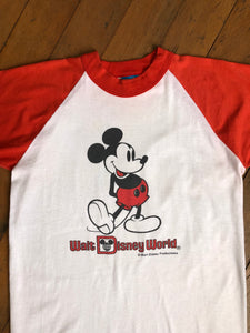 vintage 1980s Mickey Mouse raglan tee