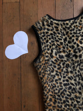 Load image into Gallery viewer, vintage 1960s faux leopard mini dress