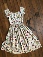 Load image into Gallery viewer, vintage 1950s Surf N' Sand silk Hawaiian dress