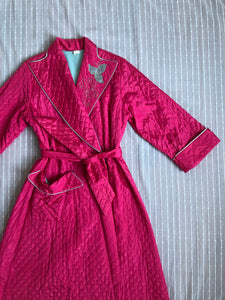 vintage 1940s 50s pink dressing gown {1X}