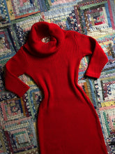 Load image into Gallery viewer, vintage 1950s Susan Small red knit dress