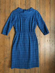 vintage 1950s blue dress {xs}