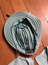 Load image into Gallery viewer, vintage 1930s pale blue bias cut dress set with hat