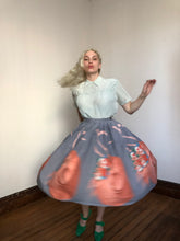 Load image into Gallery viewer, vintage 1950s hat print skirt {xs}