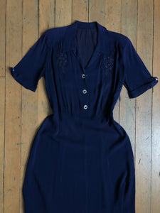 vintage 1940s sheer dress {XL}