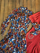 Load image into Gallery viewer, vintage 1940s rayon jersey dress