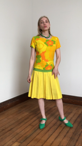MARKED DOWN vintage 1960s floral dress {XS}