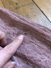 Load image into Gallery viewer, vintage 1940s rayon and lace dress