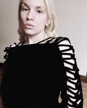 Load image into Gallery viewer, RARE vintage 1960s cage sleeves dress