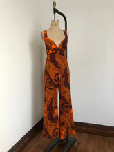 Load image into Gallery viewer, vintage 1970s psychedelic jumpsuit