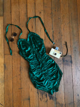 Load image into Gallery viewer, vintage 1940s green swimsuit {xs-m}