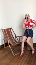 Load image into Gallery viewer, MARKED DOWN vintage 1970s striped crop top {M/L}