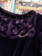 Load image into Gallery viewer, vintage 1930s purple velvet dress