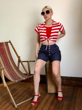 Load image into Gallery viewer, MARKED DOWN vintage 1970s striped crop top {M/L}