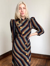 Load image into Gallery viewer, vintage 1930s striped wool dress {s}