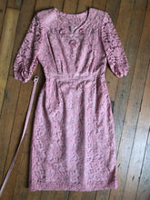 Load image into Gallery viewer, vintage 1950s pink lace dress {m}