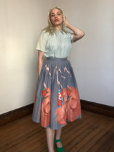 Load image into Gallery viewer, vintage 1950s hat print skirt {xs}