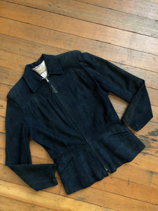 vintage 1940s suede jacket {L}