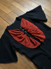 Load image into Gallery viewer, vintage 1930s black and orange dress