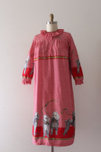 Load image into Gallery viewer, vintage 1960s novelty print John Wolf dog dress